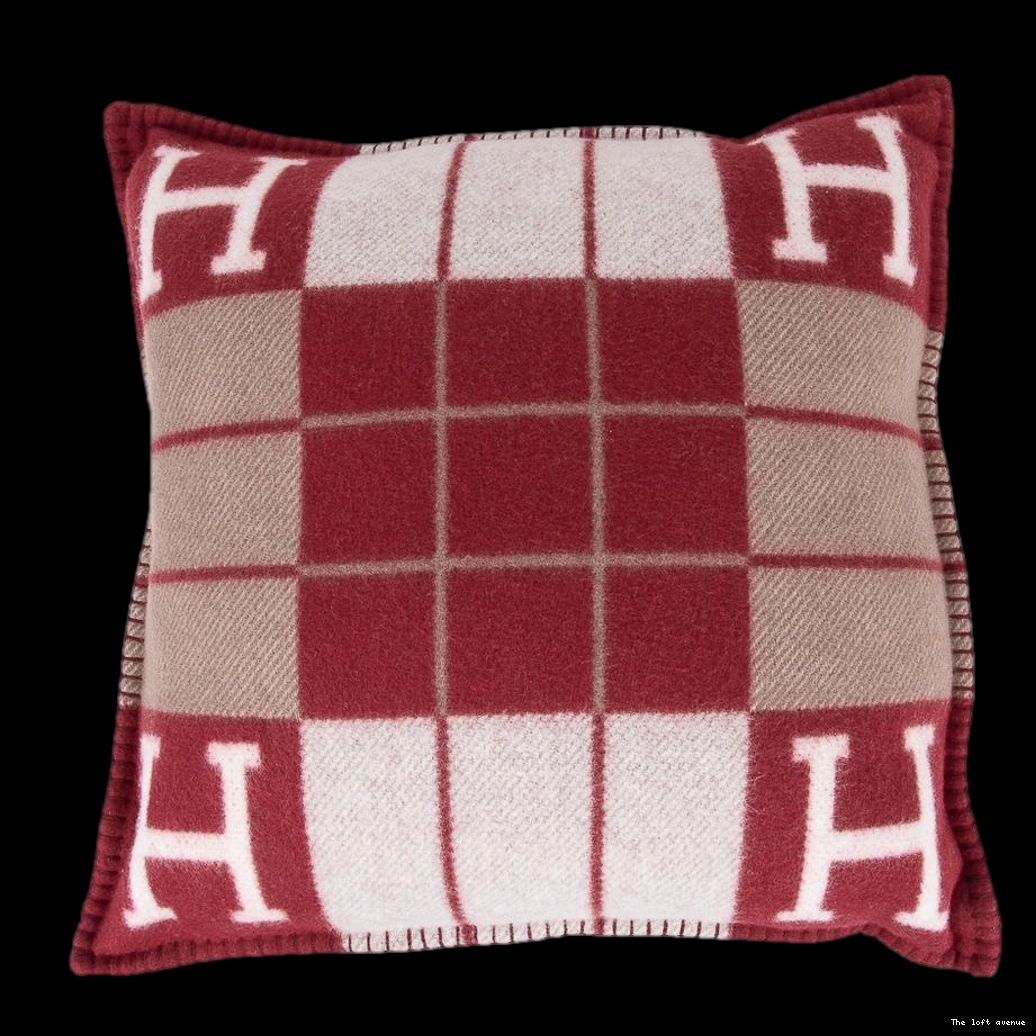 PILLOW THROW STRIPE WOOL HERMES 0714